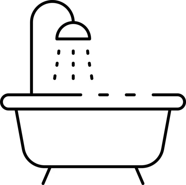 Badewanne Tab Badezimmer Symbol — Stockvektor