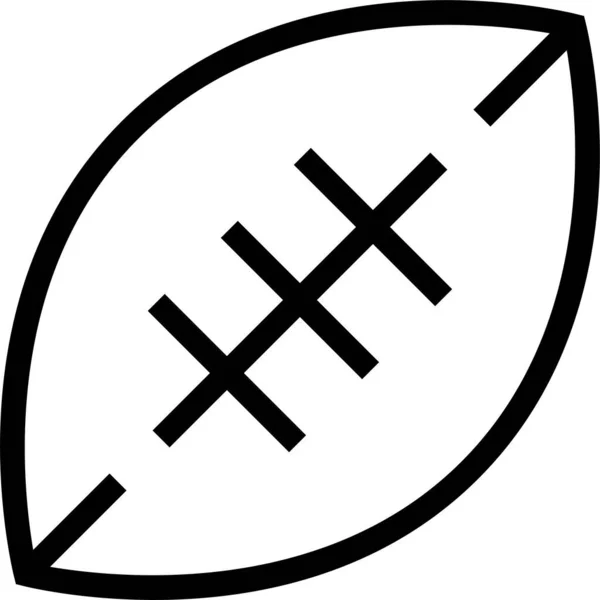 アメリカンボールフットボールのアイコンのアウトラインスタイル — ストックベクタ