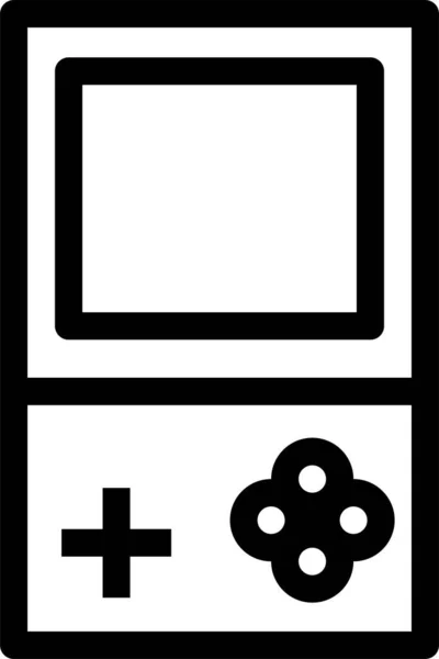 Dispositivo Gadget Icono Del Juego Estilo Esquema — Vector de stock