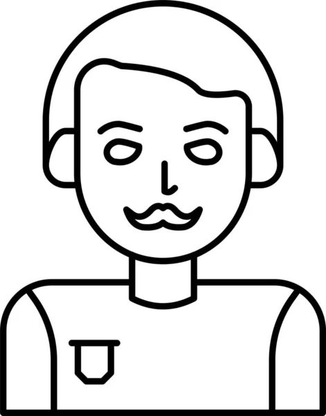 Avatar Papá Icono Masculino Estilo Esquema — Vector de stock