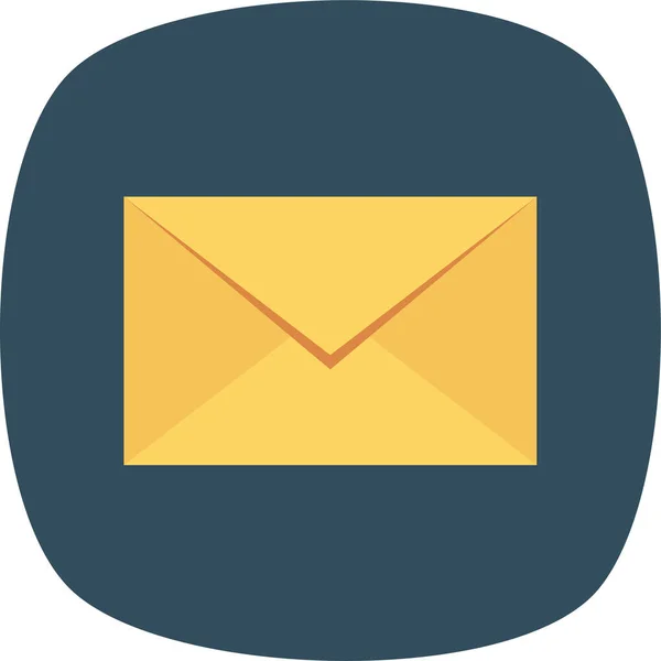 Mail Mail Enveloppe Icône Dans Style Plat — Image vectorielle
