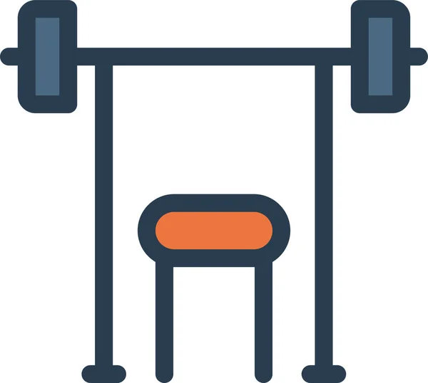 Balance Kurzhantel Fitness Ikone Ausgefüllten Outline Stil — Stockvektor