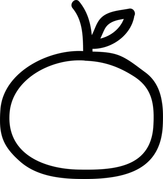 手描きでフルーツの健康的なアイコン — ストックベクタ