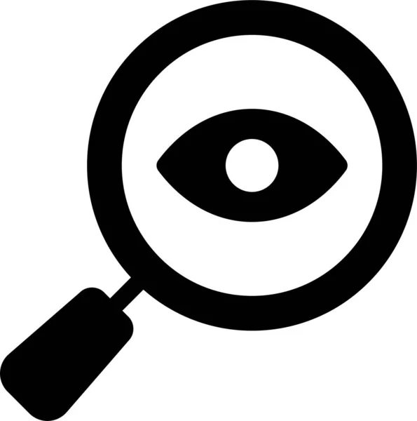 Αναζήτηση Ματιών Δει Εικονίδιο Στερεό Στυλ — Διανυσματικό Αρχείο