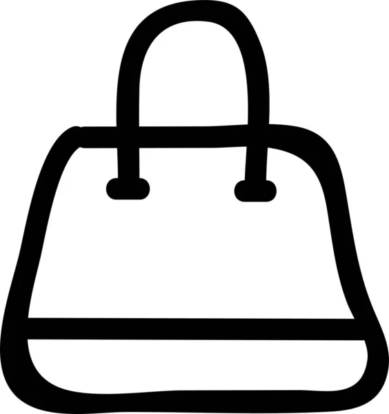 Sac Bagage Icône Bagage Dans Style Dessiné Main — Image vectorielle