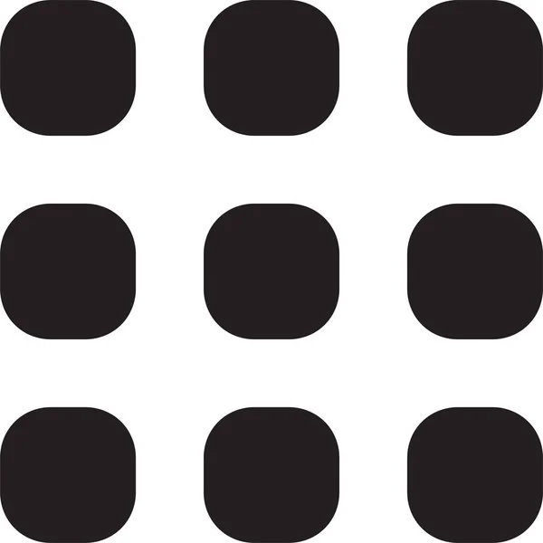 Rangschikken Grid Lay Out Pictogram Solide Stijl — Stockvector