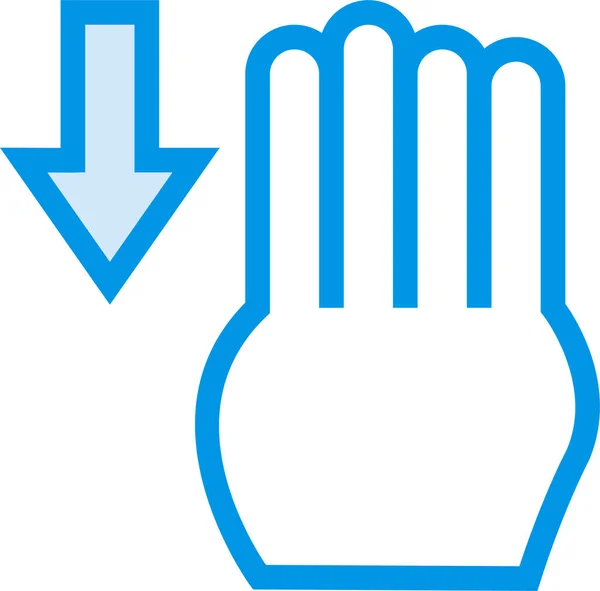 Klicken Sie Auf Das Finger Symbol Stil Ausgefüllter Umrisse — Stockvektor