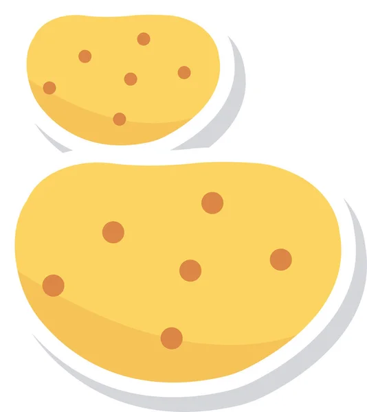 Batatas Fritas Ícone Patato Estilo Plano —  Vetores de Stock