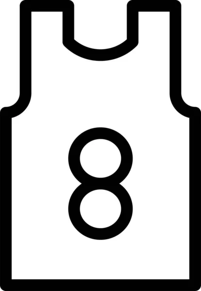 Значок Свитера Рубашки Стиле Контура — стоковый вектор