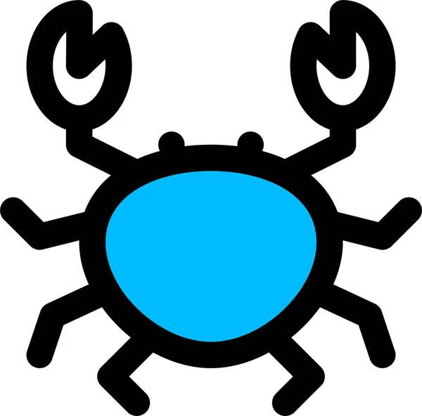 Cancer Crab Crustacean Icon Outline Style — Stock Vector