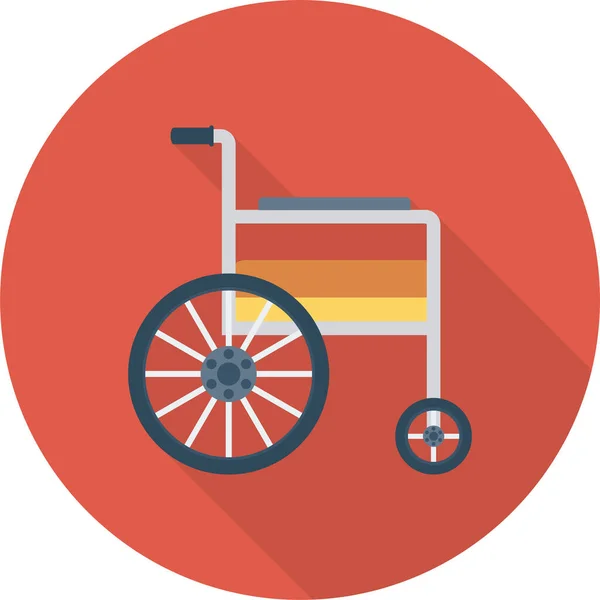 Ikona Niepełnosprawności Niepełnosprawności Stylu Long Shadow — Wektor stockowy