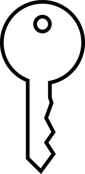 Passwort Symbol Umrissen Öffnen — Stockvektor