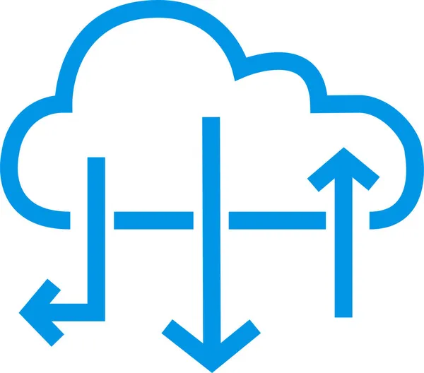 Значок Стрілкою Хмара Інтернет Заповненому Стилі — стоковий вектор