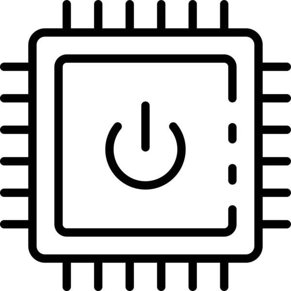 Icono Del Procesador Chip Cpu — Vector de stock