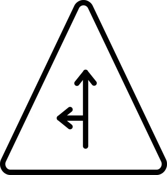 アウトラインスタイルでの方向矢印表示アイコン — ストックベクタ