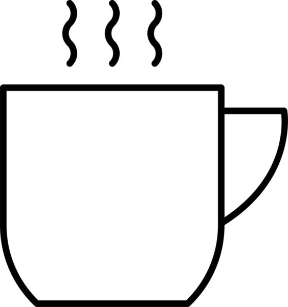 Kaffeetassen Getränke Ikone Umriss Stil — Stockvektor