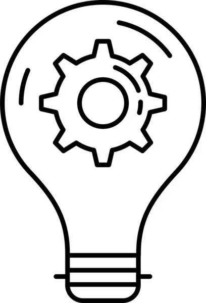 Icône Créativité Ampoule Lumineuse Dans Style Outline — Image vectorielle