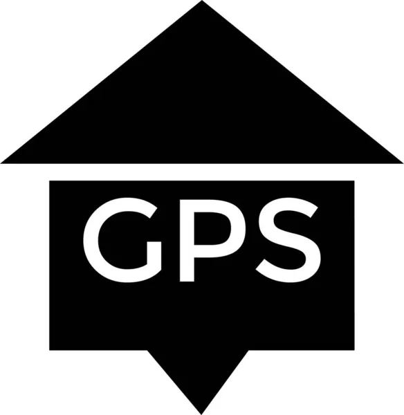 Direction Gps Standort Symbol Solidem Stil — Stockvektor