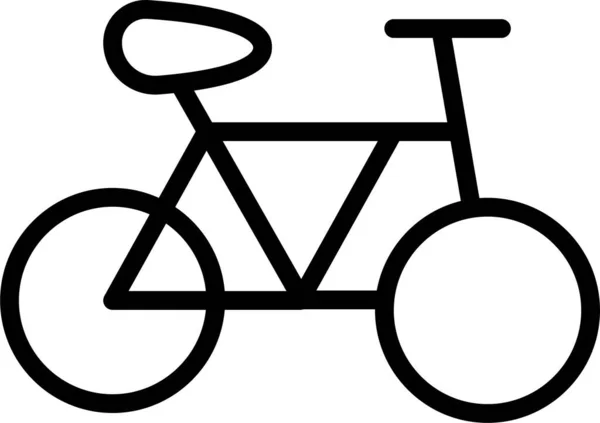 Vélo Vélo Icône Exercice Dans Style Outline — Image vectorielle