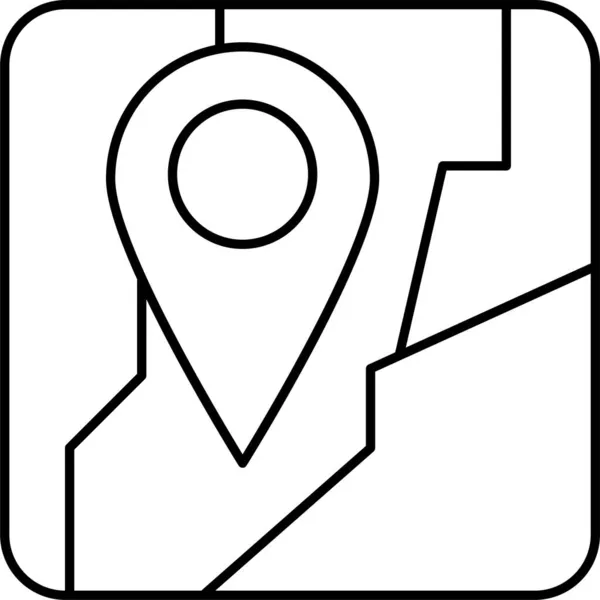 Ikona Lokalizacji Gps Stylu Outline — Wektor stockowy