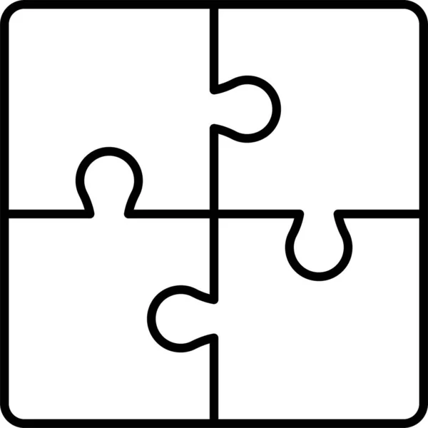 Puzzle Seo Soluzione Icona — Vettoriale Stock