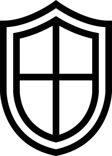 Иконка Защиты Замка Стиле Наброска — стоковый вектор