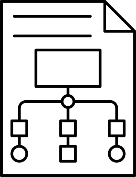 Diagramm Dokument Datei Symbol Outline Stil — Stockvektor