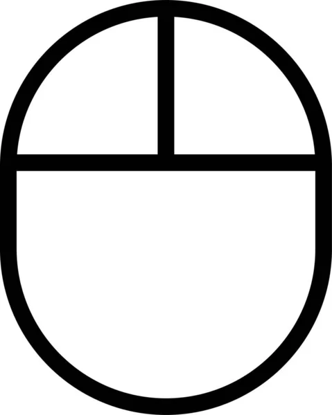 Иконка Компьютерной Электронной Мыши Стиле Контура — стоковый вектор