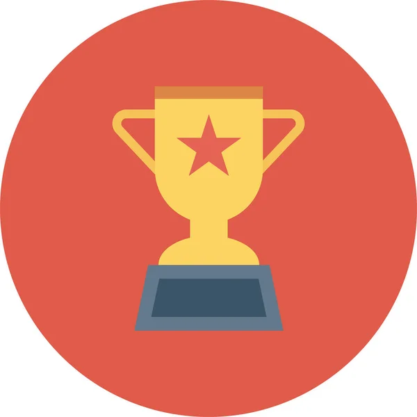 Award Competition Cup Icon Flat Style — Stock Vector