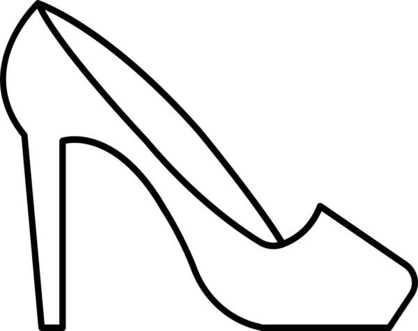 Икона Модной Обуви Невесты Стиле Наброска — стоковый вектор