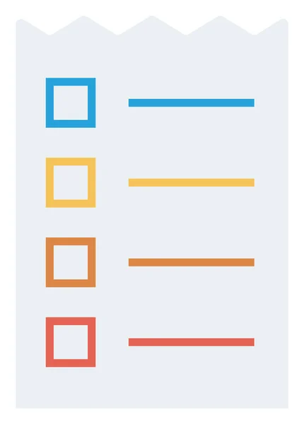 核对表文档页面图标为扁平样式 — 图库矢量图片