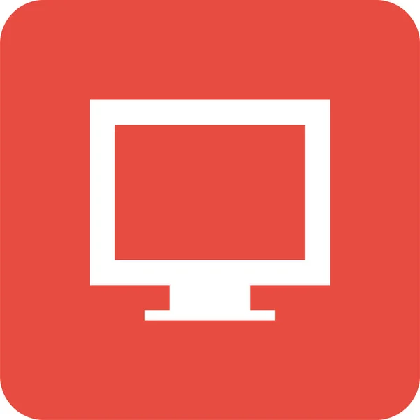Computer Desktop Laptop Pictogram Badge Stijl — Stockvector