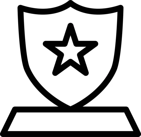 Prestatie Award Cup Icoon Grote Lijnen Stijl — Stockvector