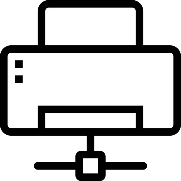 Communication Computing Verbindungssymbol Umrissstil — Stockvektor