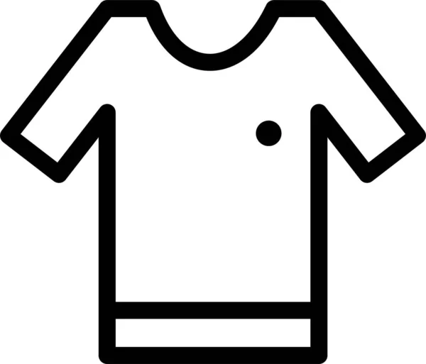 Icono Camisa Moda Tela Estilo Esquema — Vector de stock