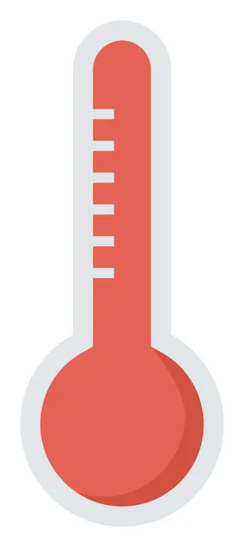 Febre Ícone Temperatura Cuidados Saúde Estilo Plano —  Vetores de Stock