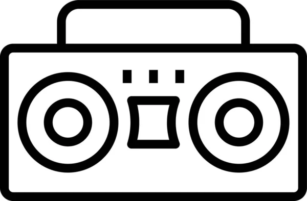 Electronics Music Audio Icon Outline Style — Stock Vector