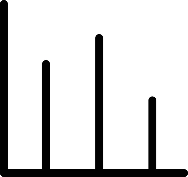 Gráfico Gráfico Analítico Icono Estilo Esquema — Vector de stock