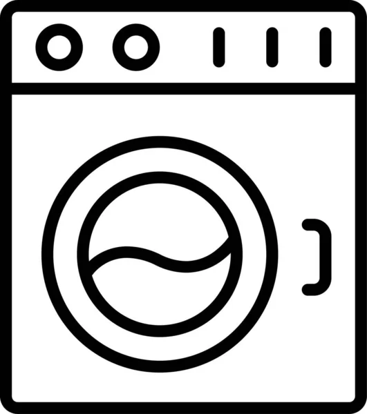 Washing Machine Laundry Icon Outline Style — Stock Vector