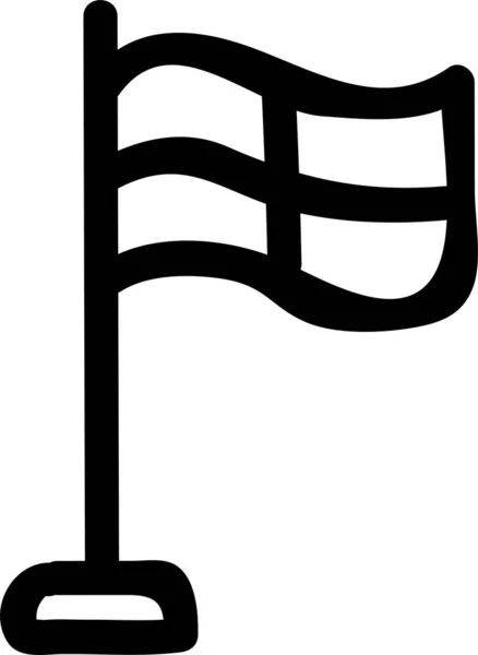 Прапор Мета Національна Ікона Стилі Контур — стоковий вектор