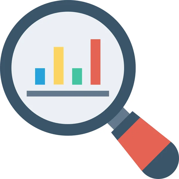 Analyse Diagramm Symbol Flachen Stil — Stockvektor