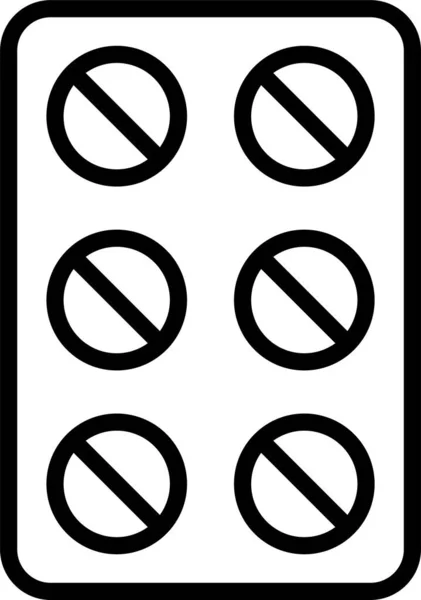 Geneesmiddel Tablet Dosis Pictogram — Stockvector