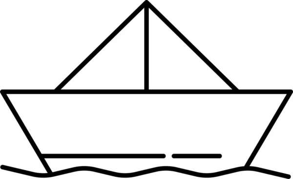 Kreuzfahrtschiff Wassersymbol — Stockvektor