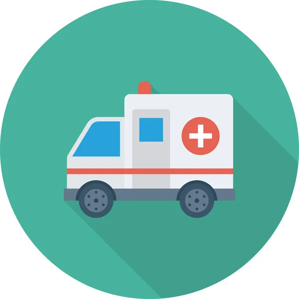 Hjälp Ambulans Nödsituation Ikon Skuggan Stil — Stock vektor
