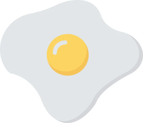 Colazione Mangiare Uovo Icona Stile Piatto — Vettoriale Stock