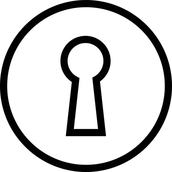 Slot Privacy Prive Icoon Handgetekende Stijl — Stockvector