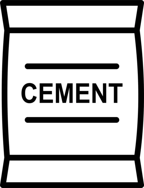 Build Cement Concrete Icon Outline Style — Stock Vector