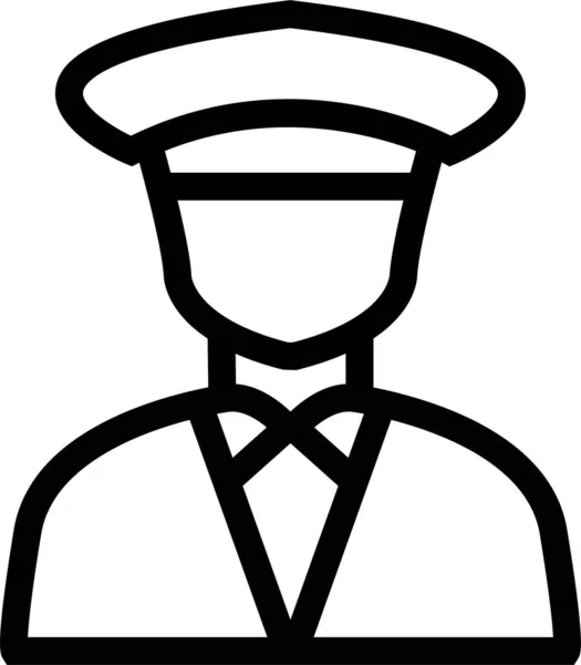 Значок Ділового Поліцейського Співробітника Стилі Контур — стоковий вектор
