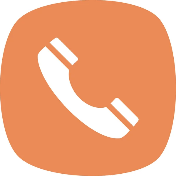 Call Mobile Phone Icon Flat Style — Stock Vector