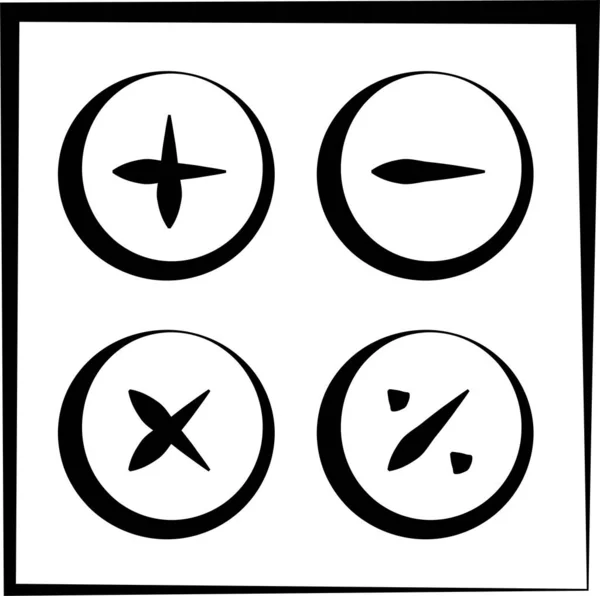 Negócio Calcular Ícone Cálculo Estilo Desenhado Mão —  Vetores de Stock